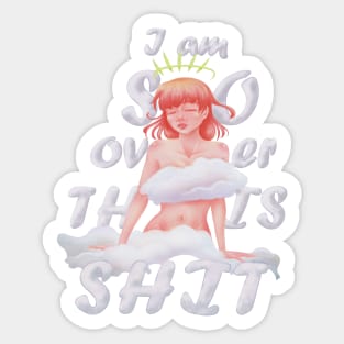 Over it Sticker